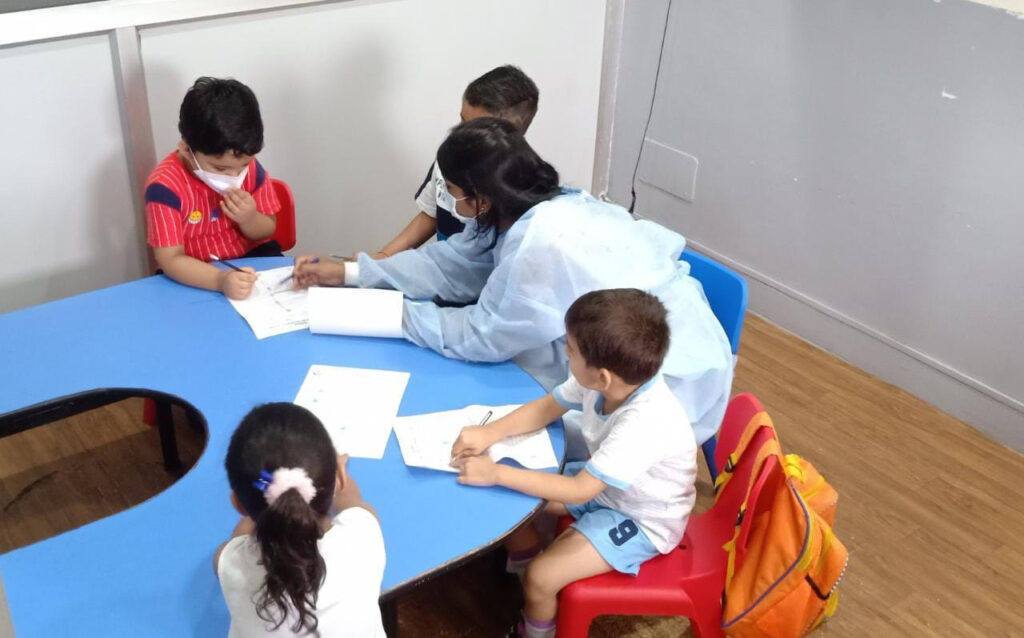 Children during Griffiths Developmental Assessment